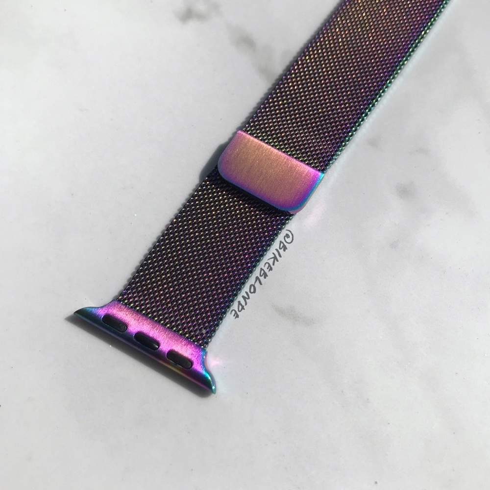 NEW Rainbow Stainless Band For Apple Watch 38mm - Picture 2 of 4